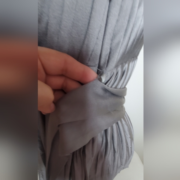 3.1 Phillip Lim Size M Gray Satin Bustier Blouse 100%silk - Picture 7 of 12